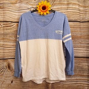 Key West Blue & White Long Sleeve Tee